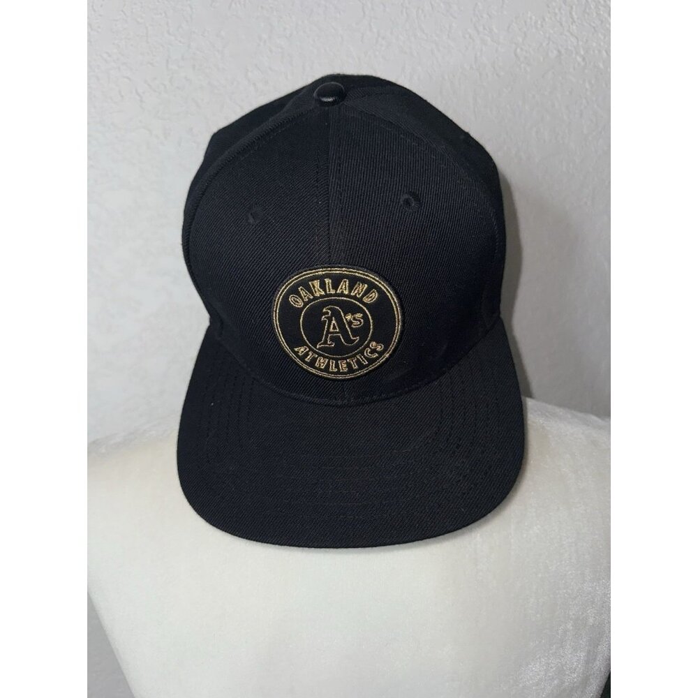A’s Hat SnapBack Pro Standard Genuine Merch Black Gold Baseball Cap Athletics